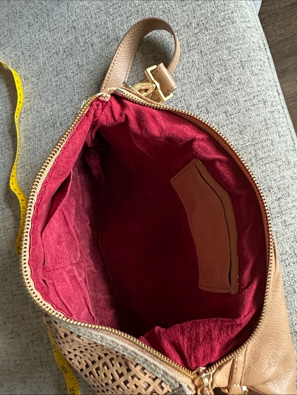Hammitt Tan Laser-Cut Fold-Over Crossbody - Picture 6 of 6